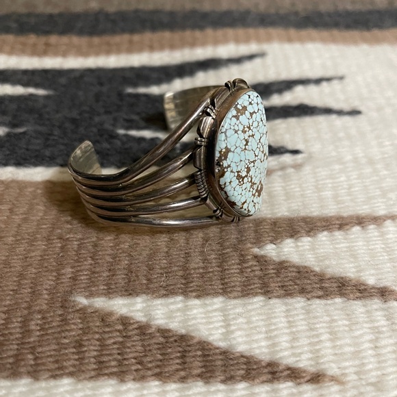 Native American Navajo Dry Creek Turquoise Cuff - Picture 4 of 11